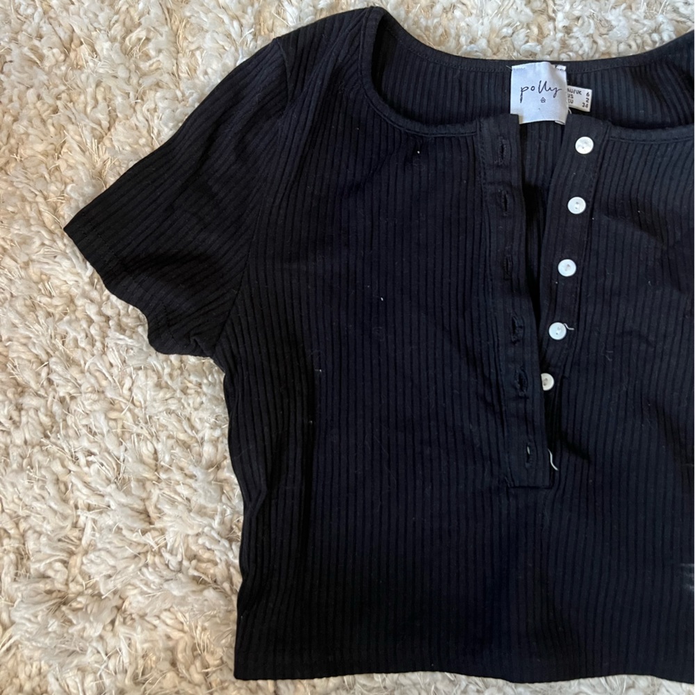 RIBBED PRINCESS POLLY CROP TOP